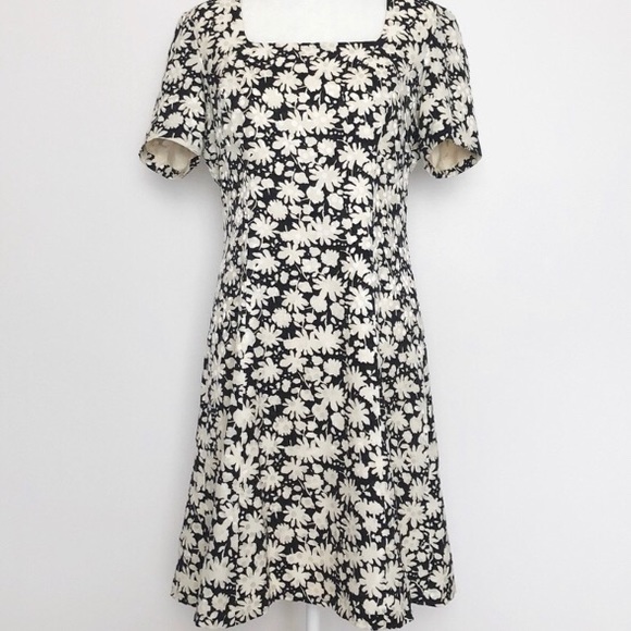 Dresses & Skirts - Vintage Square Neckline Floral y2k 90s Silk Dress